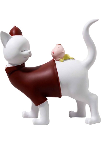 Tishita Karikatür Heykelcik W/küçük Bebekler Reçine Süsleme Kırmızı Ayakta (Yurt Dışından) modelleri