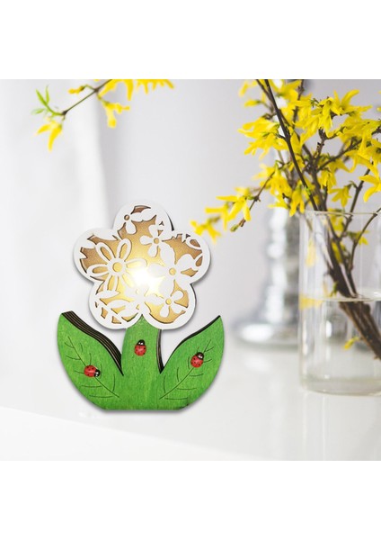 Ahşap Paskalya Çiçeği Lambası Üstü Dekoratif (Yurt Dışından) modelleri