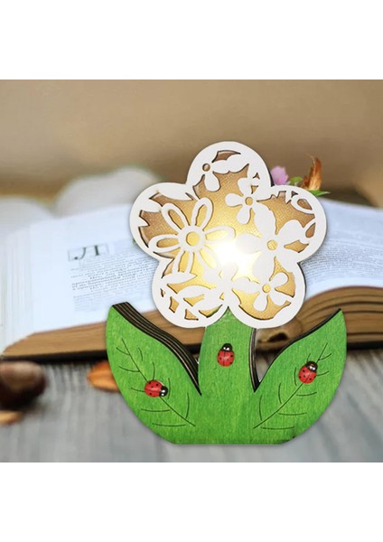 Ahşap Paskalya Çiçeği Lambası Üstü Dekoratif (Yurt Dışından) indirimleri