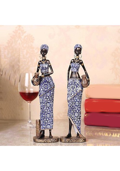 Reçine Afrika Kadın Heykelcik Kadın Heykeli Ayakta (Yurt Dışından) modelleri