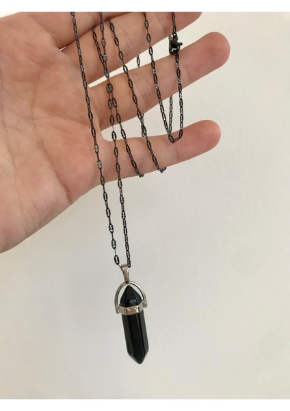 Erkek Oniks Uçlu Kolye fırsatları