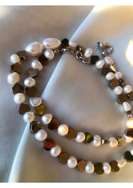 İnci-Hematit Kolye fırsatları