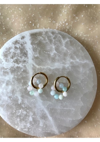 Çelik Morganit Küpe