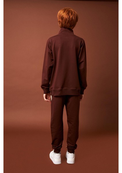 Superior Baskı Detaylı Erkek Çocuk Okul Takımı Kahverengi fırsatları