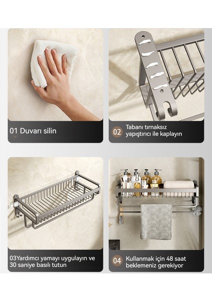 Banyo Yumruksuz Duvara Monte Banyo Malzemeleri Depolama Rafı (Yurt Dışından) fiyatları