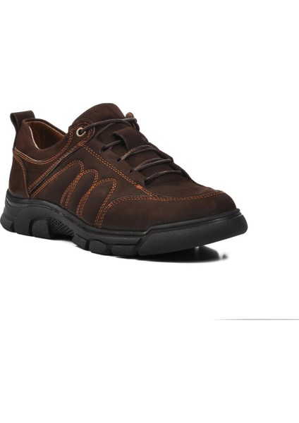 7370 Kahve Nubuk Hakiki Deri Erkek Günlük Ayakkabı