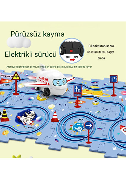 13 Adet Paket Çocuk Dıy Bulmaca Puzzle Parça Araba (Yurt Dışından)