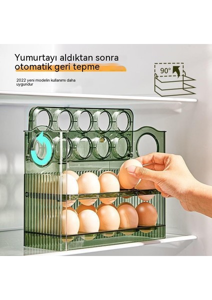 Ev Mutfak Çok Katmanlı Döndürülebilir Yumurta Saklama Kutusu (Yurt Dışından)