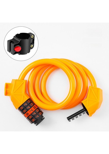 Bisiklet Beş Haneli Bisiklet Taşınabilir Kalın ve Uzun Şifreli Kilit (Yurt Dışından)