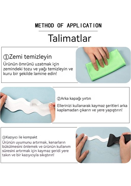 12'li Paket S Şeklinde Şeffaf Banyo Zemini Kaymaz Şeritler (Yurt Dışından)