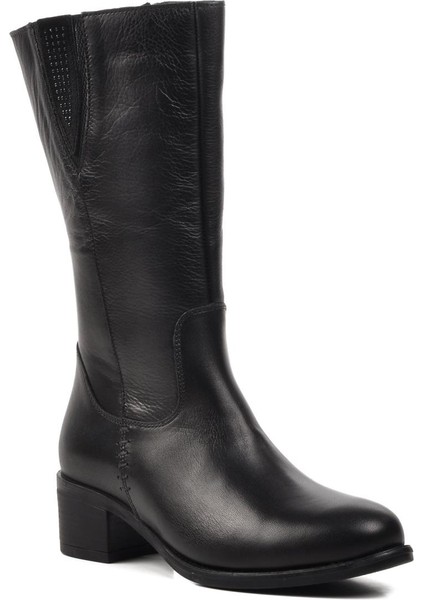 Voyager 9289 Siyah Içi Polarlı Hakiki Deri Kadın Çizme