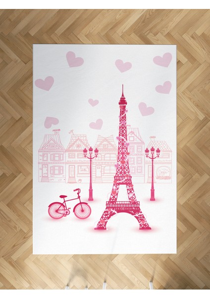 Bebek ve Çocuk Odası Eyfel Kule Desenli Halı