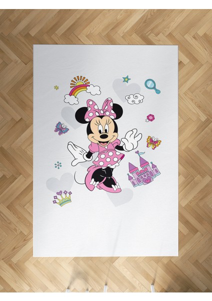 Bebek ve Çocuk Odası Minnie Mause Küçük Figür Desenli Halı