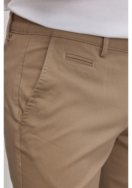 Slim Fit Dar Kesim Yan Cepli Pamuklu Esnek Armürlü Pantolon fırsatları