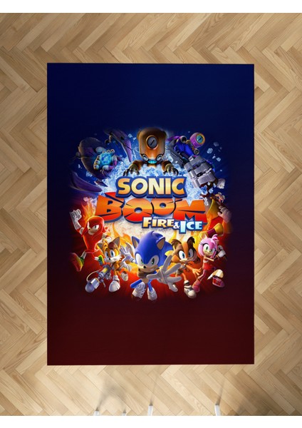 Bebek ve Çocuk Odası Sonic Boom Desenli Halı