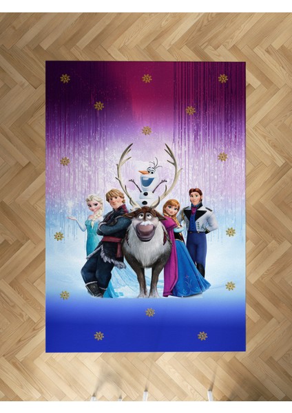 Bebek ve Çocuk Odası Karlar Ülkesi Mor Desenli Halı