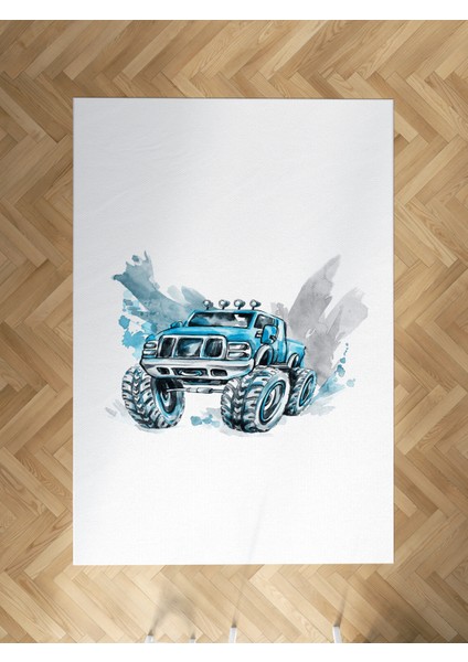 Bebek ve Çocuk Odası Jeep Desenli Halı