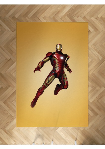 Bebek ve Çocuk Odası Iron Man Desenli Halı