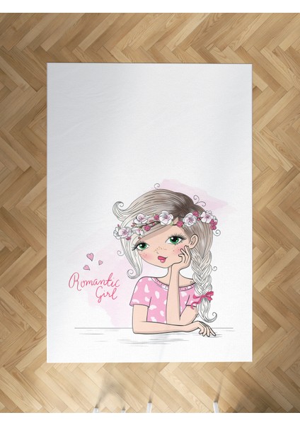 Bebek ve Çocuk Odası Romantic Girl Desenli Halı