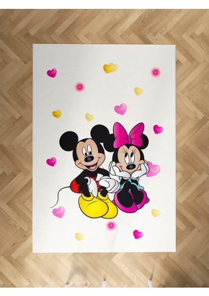 Bebek ve Çocuk Odası Mickey ve Minnie Mause Desenli Halı