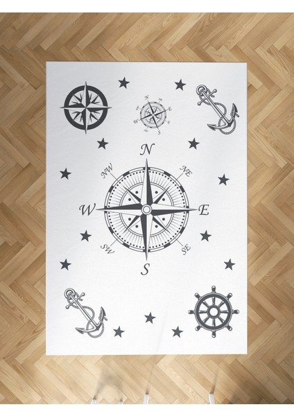 Bebek ve Çocuk Odası Pusula Desenli Halı