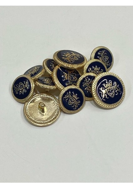 Blazer Ceket Düğmesi Takımı 4+8 Gold Içi Lacivert indirimleri