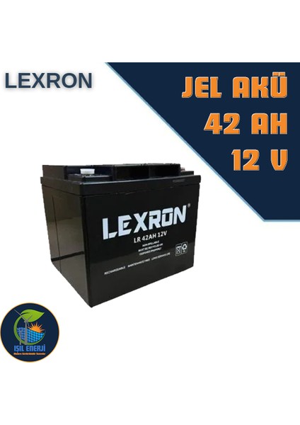 12V 42 Ah Solar Jel Akü - 12 Volt 42 Amper Solar Jel Akü - Tekerlekli Sandalye Engelli Araç Aküsü