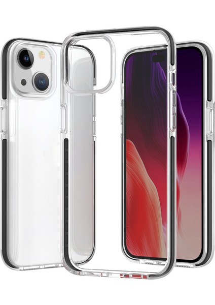 Iphone 15 Plus Siyah Için Iki Renkli Şeffaf Telefon Kılıfı (Yurt Dışından)