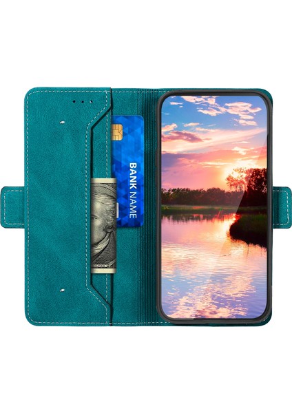 Iphone 15 Pro Maksimum Dark Green Için Rfıd Deri Telefon Kılıfı (Yurt Dışından)