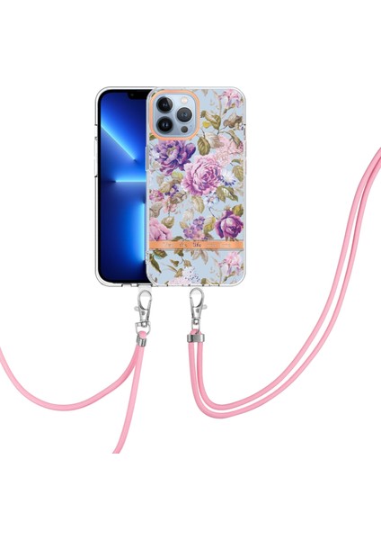 Iphone 15 Pro Max Mor Için Çiçekler ve Bitkiler Tpu Kılıfı (Yurt Dışından)