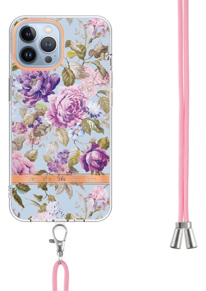 Iphone 15 Pro Max Mor Için Çiçekler ve Bitkiler Tpu Kılıfı (Yurt Dışından)