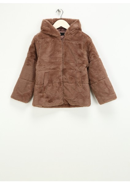 Name It Kahve Bebek Mont Nmfmosa Fake Fur Jacket W Hood Pb