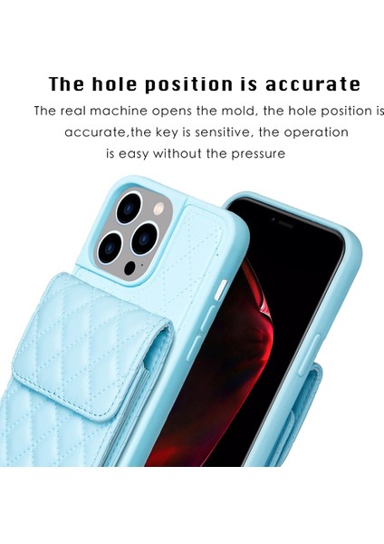 Iphone 15 Pro Max Blue Için Dikey Cüzdan Pu Kılıf (Yurt Dışından)