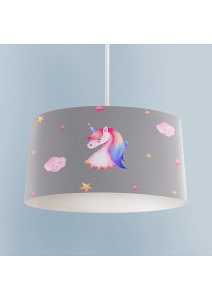 Bebek ve Çocuk Odası Unicorn ve Seksek Desenli Avize