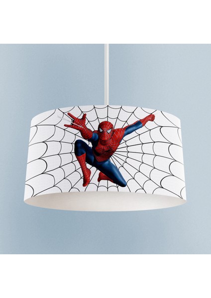 Bebek ve Çocuk Odası Ağ ve Spiderman Desenli Avize