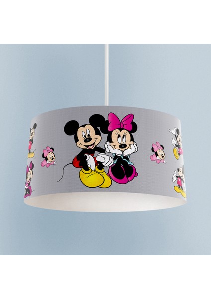 Bebek ve Çocuk Odası Mickey ve Minnie Mause Desenli Seksekli Avize