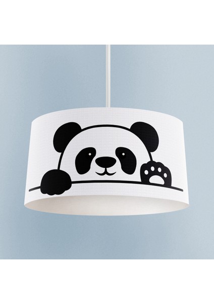 Bebek ve Çocuk Odası El Sallayan Sevimli Panda Desenli Avize