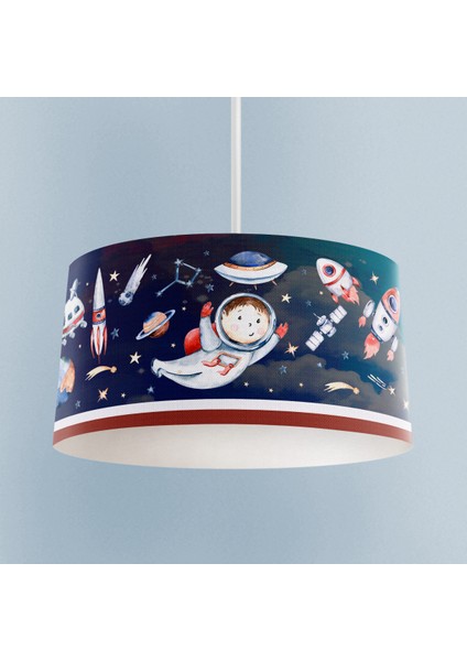 Bebek ve Çocuk Odası Uzaylı Astronot Desenli Avize