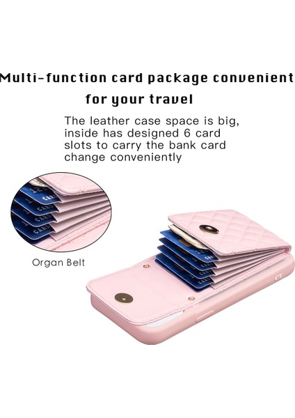 Iphone 15 Pro Maks Pembe Için Dikey Cüzdan Pu Kılıf (Yurt Dışından)