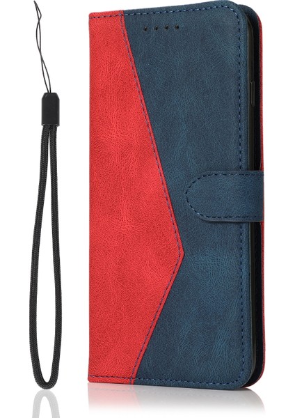 Iphone 15 Pro Max Red Için Çift Renkli Deri Kasa (Yurt Dışından)