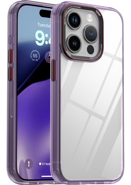 Iphone 15 Pro Mor Için Ipaky Mg S Pc+Tpu Kılıfı (Yurt Dışından)
