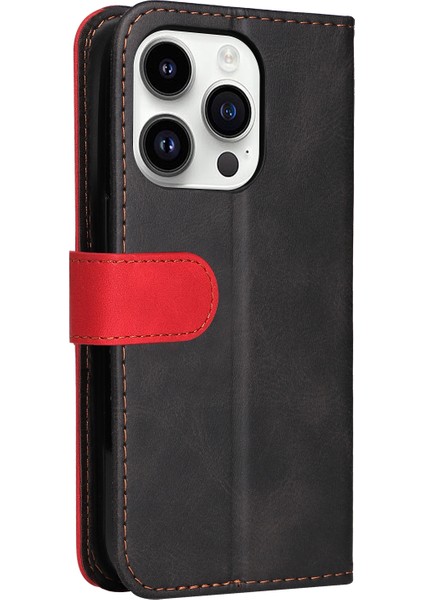 Iphone 15 Pro Max Red Için Deri Telefon Kılıfı (Yurt Dışından)