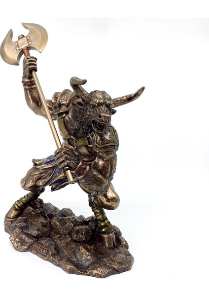 Yarı Insan Yarı Boğa Mitolojik Yaratık Minotor Biblo | Mitolojik Canavar Heykeli | Mitoloji Dekor fiyatları