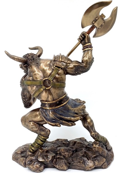 Yarı Insan Yarı Boğa Mitolojik Yaratık Minotor Biblo | Mitolojik Canavar Heykeli | Mitoloji Dekor fırsatları