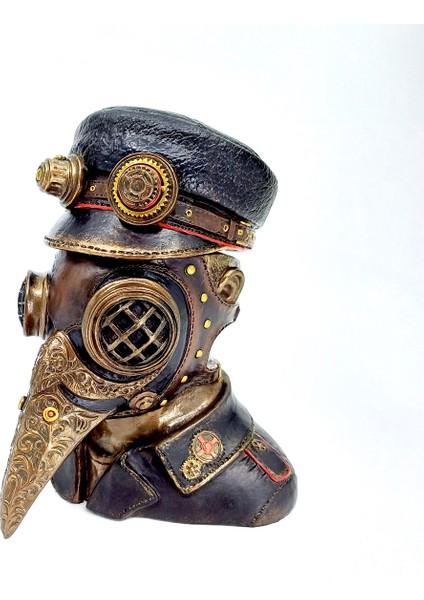 Steampunk Veba Doktoru Dekoratif Biblo Mini Kutu | Doktora Hediye | Klinik Dekorasyon Objesi