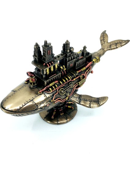 Steampunk Uzay Gemisi Galaktik Balina Biblosu | Endüstriyel Dekorasyon | Uzay Dekorasyon fırsatları