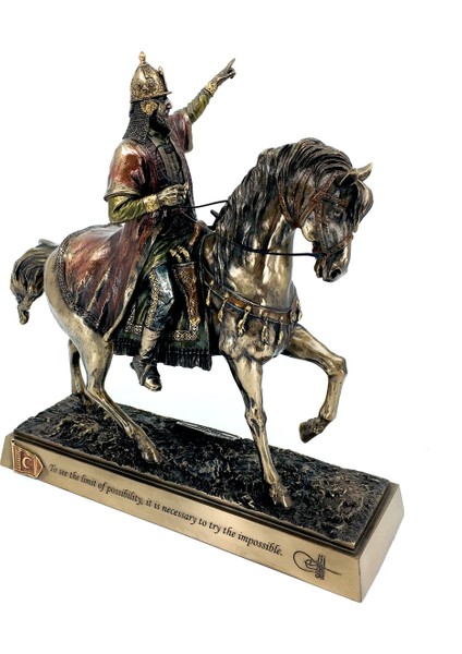Bronz Renk Fatih Sultan Mehmet Han Koleksiyonluk Biblo