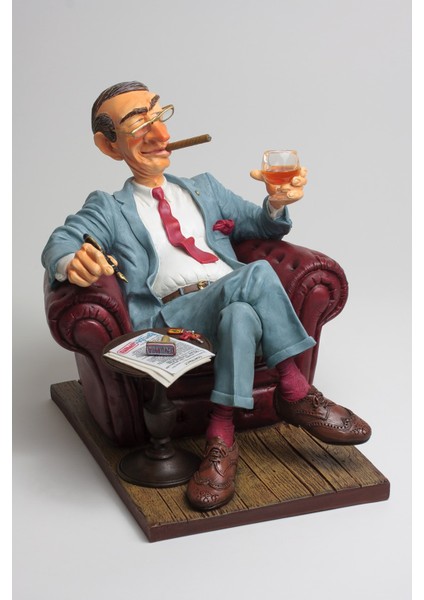 El Yapımı Karikatür Büyük Patron Biblosu | Erkek Patrona Hediye | Ofis Masa Süsleri modelleri