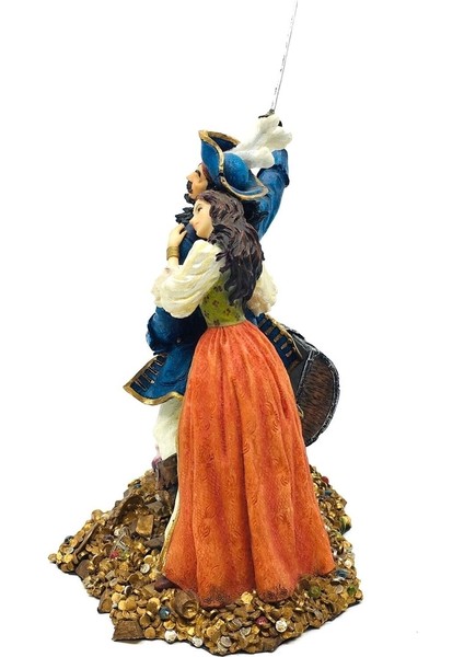 Korsan Çift ve Hazinesi Biblo | Korsan Dekorasyon Objeleri | Korsan Sevenlere Hediye fırsatları