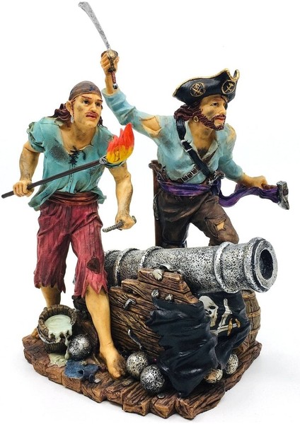 Renkli Korsan Savaşçılar Biblosu | Denizcilik Dekorasyon Objeleri | Korsan Dekorasyon fiyatları